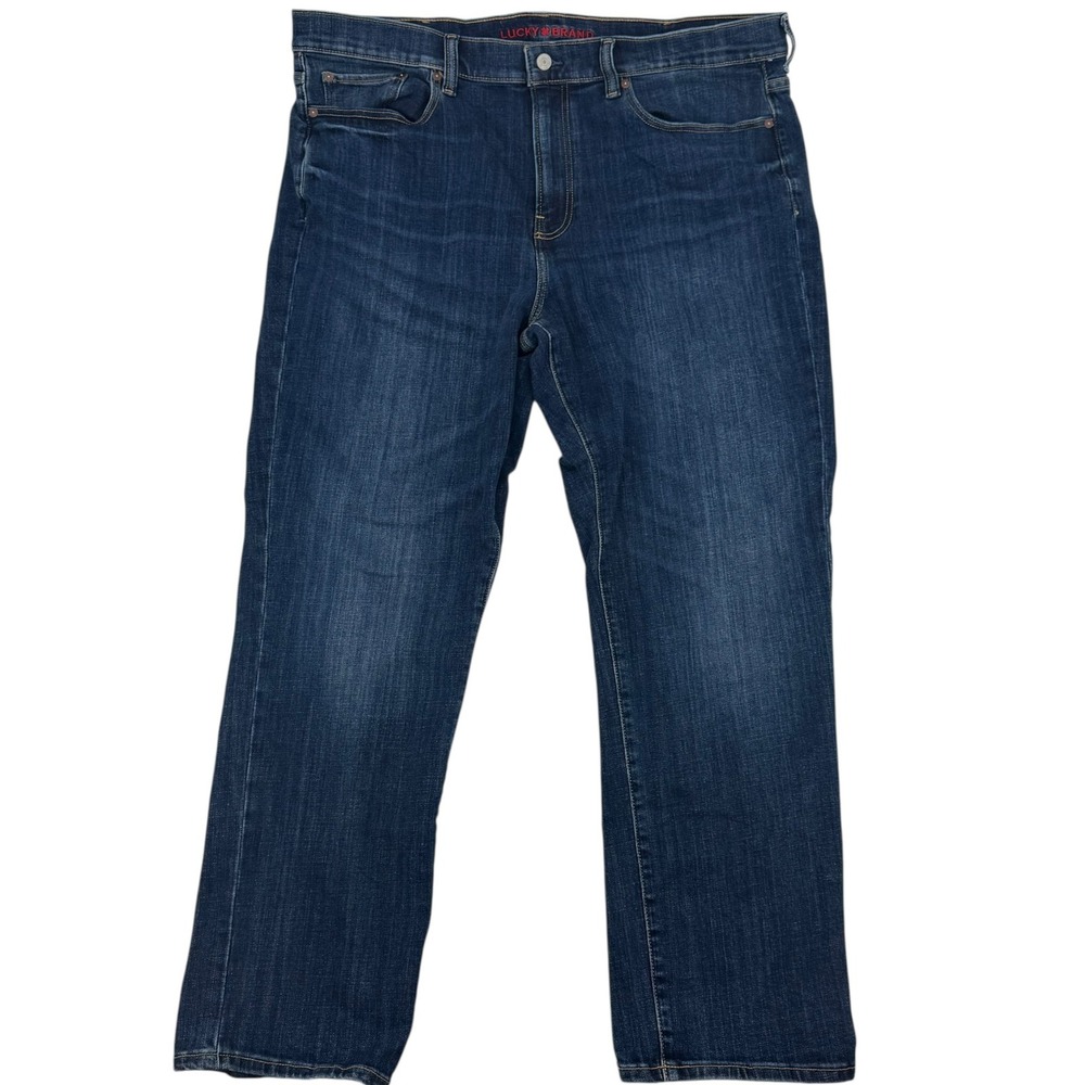 Lucky Brand Jeans Mens Athletic Fit Dark Wash Denim Blue W42 L32 Stretch
